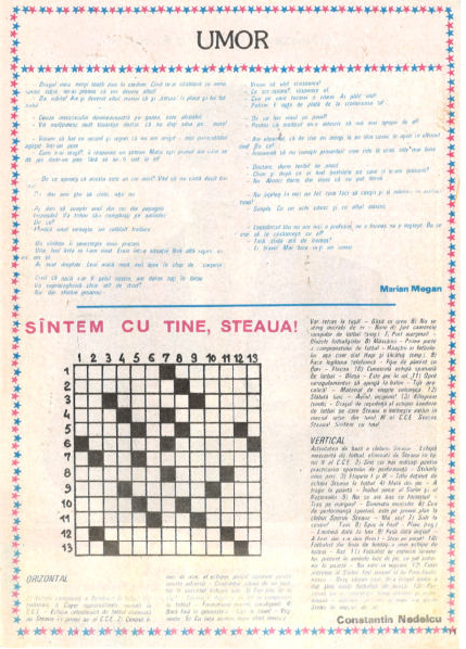 Pagină din programul meciului Steaua – IFK Göteborg 17