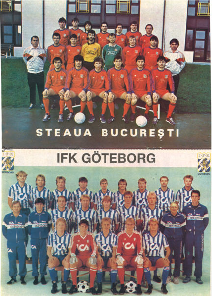 Pagină din programul meciului Steaua – IFK Göteborg 18